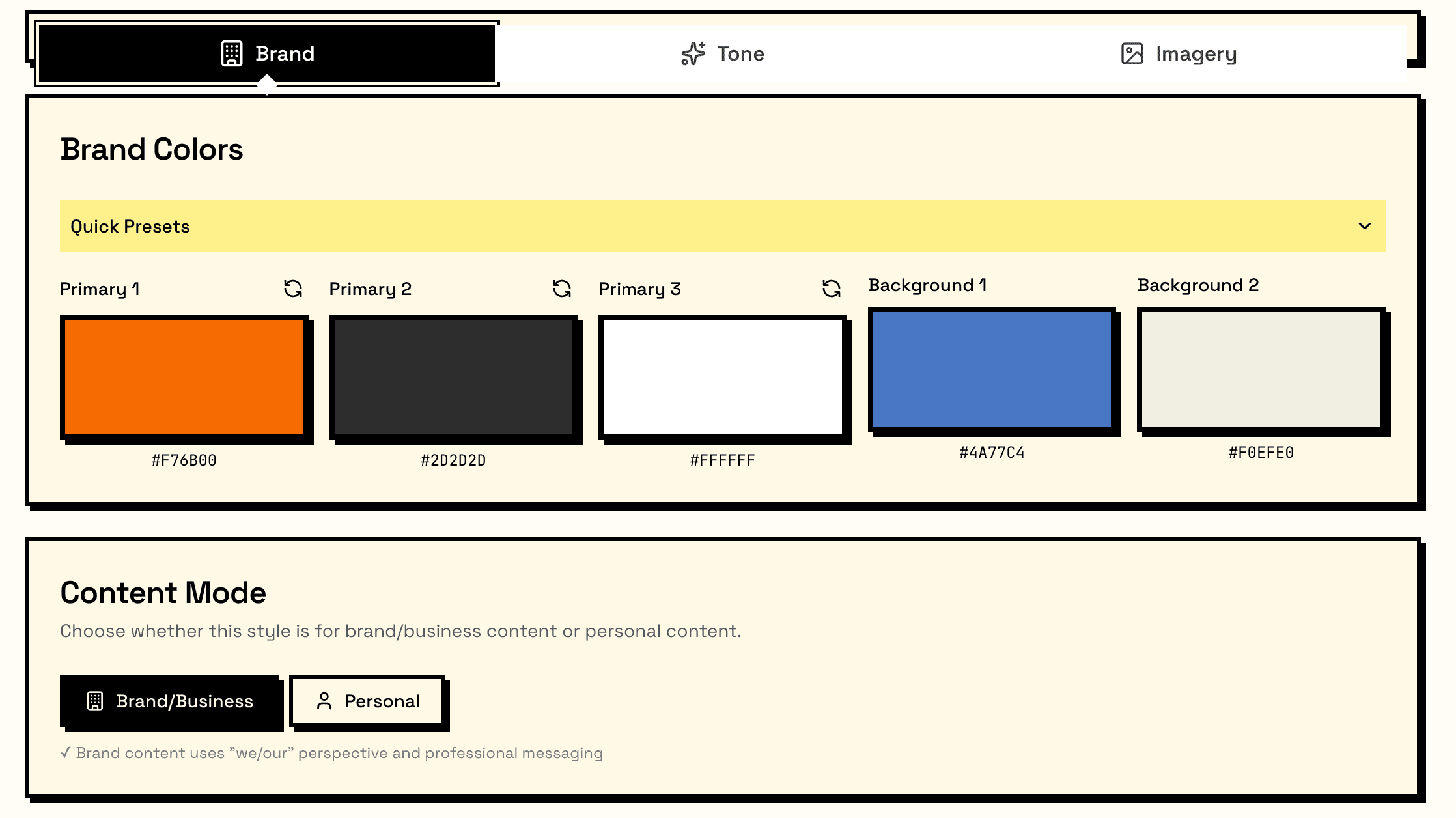 Brand Intelligence Interface Preview